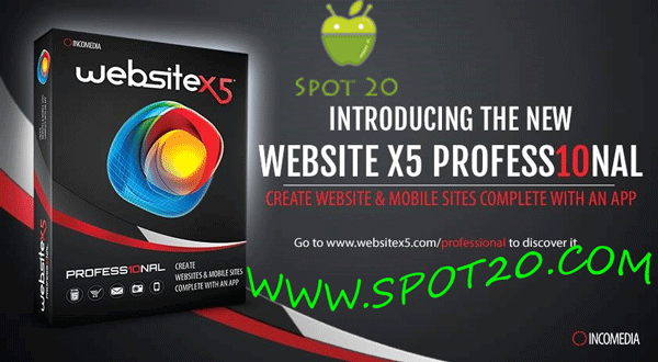 برنامج WebSite X5 Professional للكمبيوتر