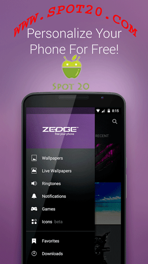 تطبيق زيدج ZEDGE للاندرويد