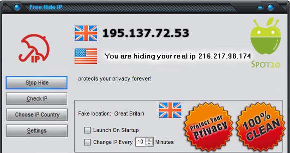 برنامج فري هايد اي بي Free Hide IP للكمبيوتر